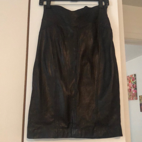 DVF Leather Skirt Lightly worn